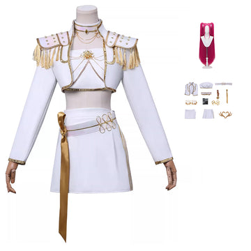 Kpop Demon Hunters Mira Cosplay Costume White Dance Halloween Outfit Becostume